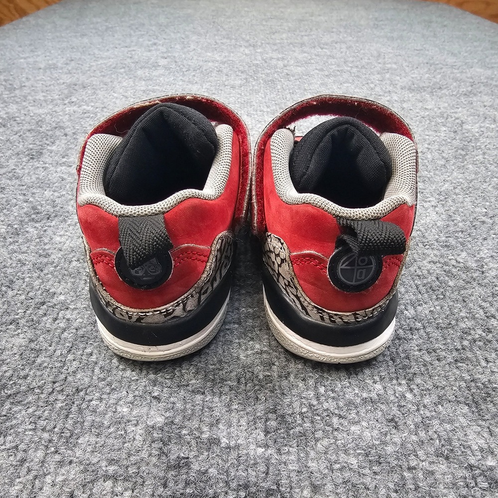 Air Jordan Spizike‎ Low TD Toro Red Black Size 9C Toddler FQ3952-601 Sneaker - Picture 4 of 10